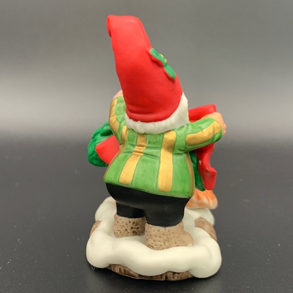 FRITZ and FYOYD Figurine HOLIDAY HAMLET Tying the Christmas Garland 1993 ELF FOX - Picture 4 of 6